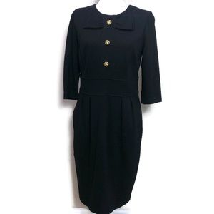 Eliza J New York Button Bow Black Dress size 8